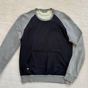Dior Men's Two-Tone Crewneck Sweater Black/ Gray